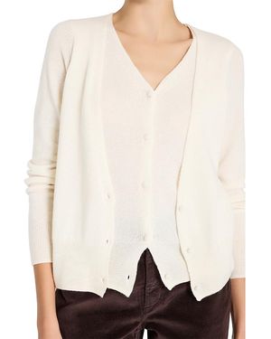 Kobi Halperin Heather Cashmere Donegal Fleck Cardigan - White