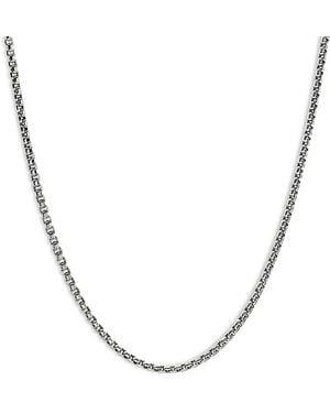 John Hardy Sterling Chain Box Link Necklace - Metallic