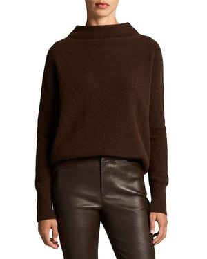 Vince Boiled Cashmere Funnel Neck Sweater - Brown