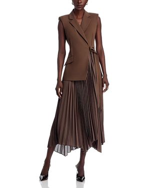 Jonathan Simkhai Helena Combo Blazer Dress - Brown