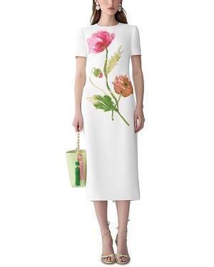 Carolina Herrera Printed Midi Dress - White