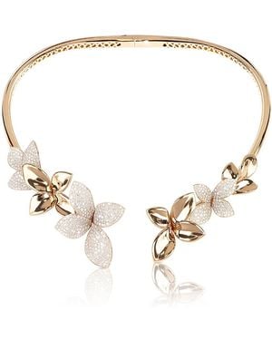 Pasquale Bruni 18K Giardini Segreti Diamond Pave Floral Open Collar Necklace, 6.60 Tcw - Natural