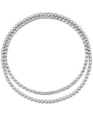 Vrai Celestial Double Strand Tennis Necklace - White