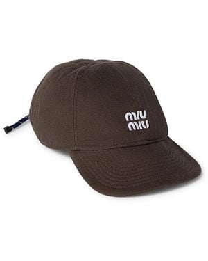 Miu Miu Denim Baseball Cap, 22.83 - Brown