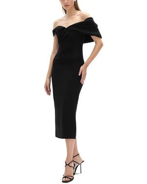 Rachel Gilbert Mattie Off-The-Shoulder Dress - Black