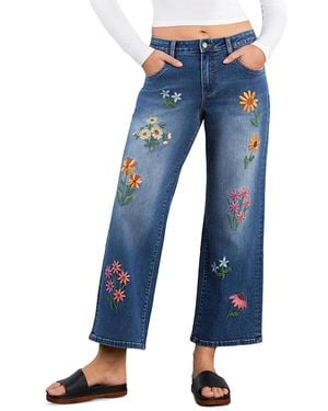 Billy T Meadow Kiss Embroidered Jeans - Blue