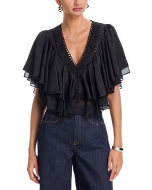 Cinq À Sept Mary Cropped Top - Black