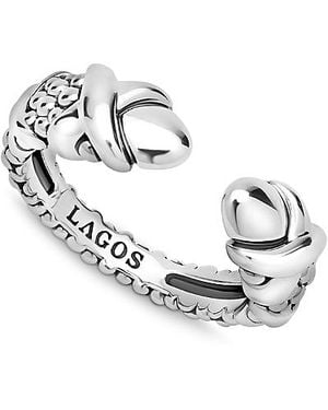 Lagos Sterling Embrace Versa Cuff Ring - White
