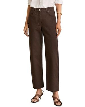 Reiss Selin Straight Leg Jeans - Brown