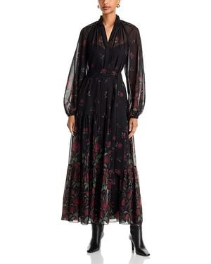 Kobi Halperin Robin Printed Maxi Dress - Black