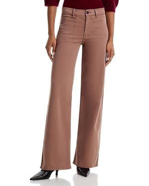 FRAME Le Slim High Rise Palazzo Jeans - Brown