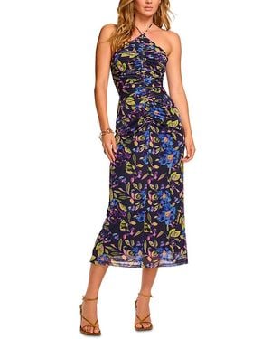 Ramy Brook Aveline Halter Midi Dress - Blue