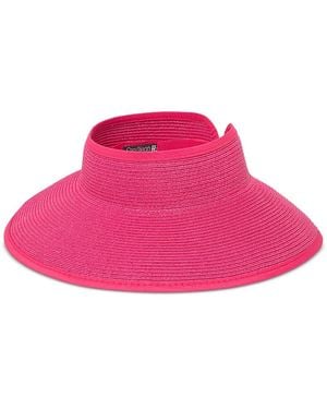 Aqua San Diego Hat Company Roll Up Visor - Pink
