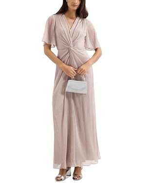 Phase Eight Dorinda Plisse Maxi Dress - Pink