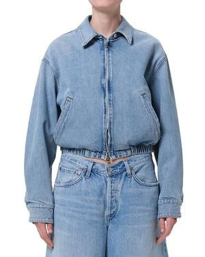 Agolde Nile Denim Blouson Jacket - Blue