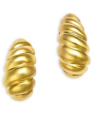 Bloomingdale's Fine Collection Polished Twisted Crescent Earrings - Yellow