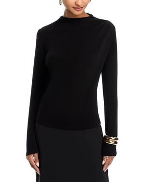 Line & Dot Coley Draped Top - Black