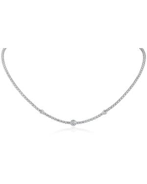 Kenneth Jay Lane Cubic Zirconia Station Tennis Necklace, -19 - White