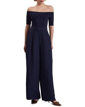 Ted Baker Angeliy Knit Bodice Bardot Top Jumpsuit - Blue