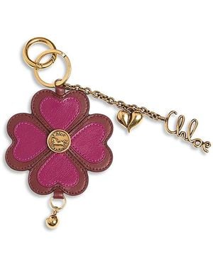Chloé Symbols Clover Leather Bag Charm - Multicolor