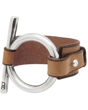 CXC Omega Leather Bracelet - Brown