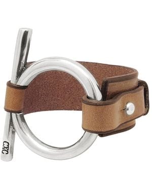 CXC Omega Leather Bracelet - Brown