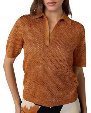 Diane von Furstenberg Maren Metallic Sweater - Brown