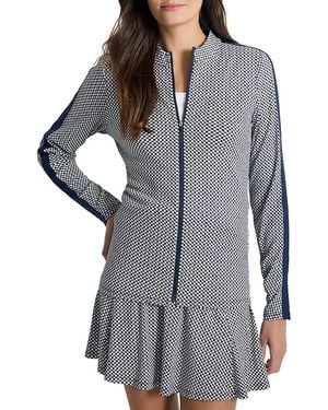 NIC+ZOE Easy Gingham Zip Front Jacket - Gray