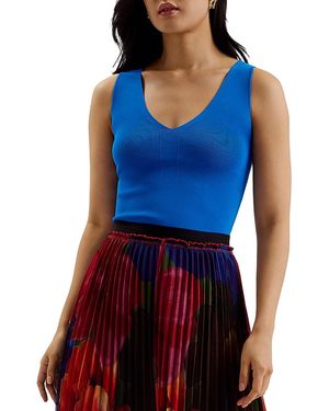 Ted Baker Josiiy V Neck Top - Blue