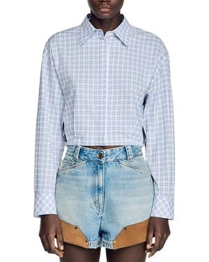 Sandro Edenis Check Shirt - Blue