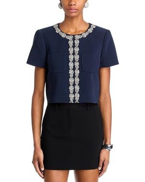 Cinq À Sept Samina Embellished Jacket - Blue