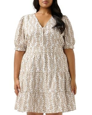 Estelle La Croisette Embroidered Dress - Gray