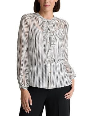 St. John Silk Blouse - Gray
