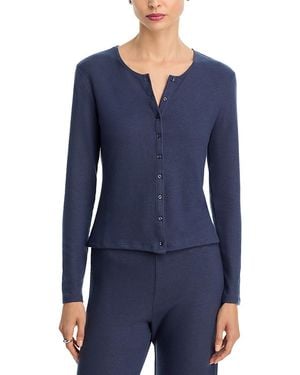 Leset Lauren Crewneck Cardigan Sweater - Blue