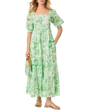 Lilly Pulitzer Hadly Short Sleeve Smocked Dress - Green