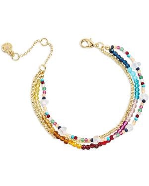 BaubleBar Semi Precious Stone Layered Bracelet - Metallic