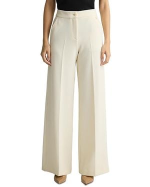 St. John Wide Leg Pants - Natural