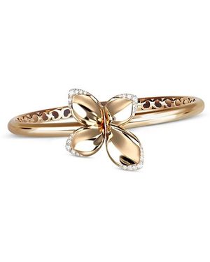 Pasquale Bruni 18K Giardini Segreti Diamond Small Flower Bangle Bracelet - White
