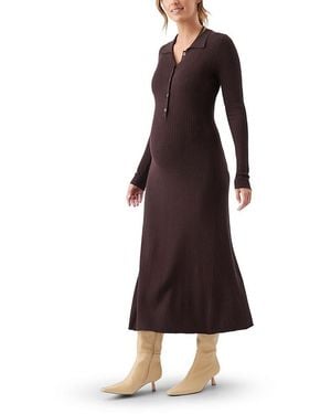 Ripe Maternity Hollie Polo Knit Dress - Red