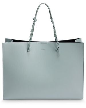 Jil Sander Tangle Large Leather Shopper Tote - Blue
