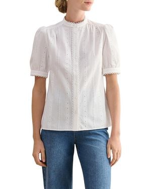 Hobbs Sawyer Embroidered Blouse - White