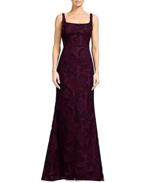 Dress the Population Lorena Embroidered Floral Mermaid Gown - Purple
