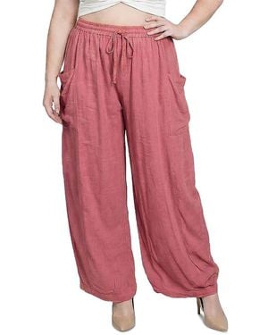 Standards & Practices Plus Wide Leg Culotte Pants - Pink