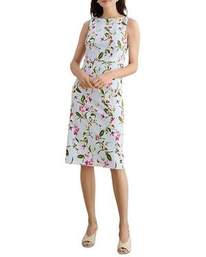 Hobbs Freda Floral Shift Dress - White