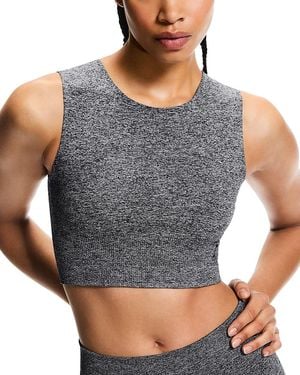 On Shoes Studio Knit Crop Top - Gray