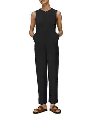 Whistles Josie Zip Front Jumpsuit - Black
