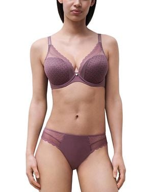 Chantelle Norah Plunge Underwire T-Shirt Bra - Red