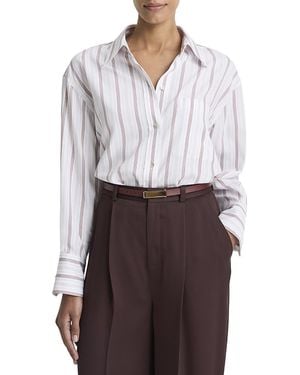 Vince Oversized Striped Shirt - White
