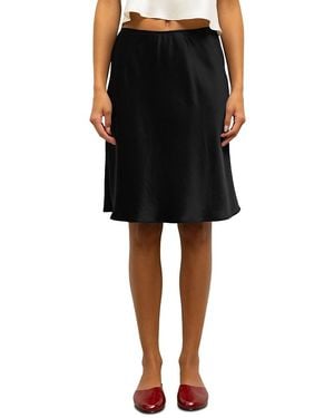 Leset Barb Slip Skirt - Black