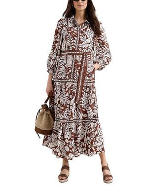 Phase Eight Coralie Print Midi Dress - Brown